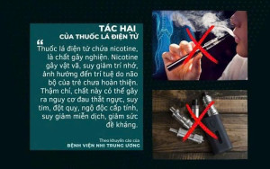 THUỐC LÁ ĐIỆN TỬ VÀ NHỮNG TÁC HẠI KHÔN LƯỜNG ĐỐI VỚI SỨC KHOẺ