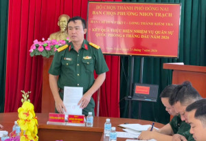 Ban Chỉ huy Phòng thủ khu vực 1 - Long Thành kiểm tra kết quả thực hiện nhiệm vụ quân sự, quốc phòng 6 tháng đầu năm