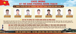 Phường Nhơn Trạch có 7 thí sinh trúng tuyển các trường, học viện trong Quân đội Nhân dân Việt Nam