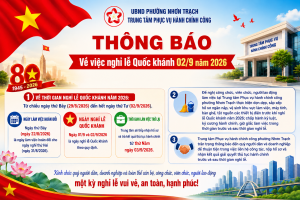 Thông báo lịch nghỉ lễ Quốc khánh 02/9 của Trung tâm Phục vụ...