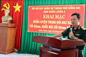 CỤM HUẤN LUYỆN SỐ 2 KHAI MẠC HUẤN LUYỆN TRUNG ĐỘI ĐKZ 82MM, CỐI 82MM VÀ KHẨU ĐỘI CỐI 60MM NĂM 2026