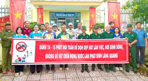 Khu phố Long Tân ra quân tuyên truyền phòng, chống sốt xuất huyết