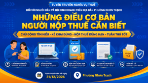 NHỮNG ĐIỀU CƠ BẢN NGƯỜI NỘP THUẾ CẦN BIẾT