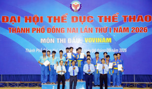 CLB Vovinam Nhơn Trạch giành 5 huy chương đồng tại Giải Vovinam Đại hội TDTT thành phố Đồng Nai lần I năm 2026