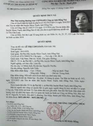 Công an phường Nhơn Trạch quyết tâm truy bắt đối tượng truy...