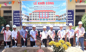 Khởi công xây dựng khối lớp học Trường Tiểu học Phước Thiền...