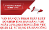 THÔNG CÁO BÁO CHÍ Văn bản quy phạm pháp luật của UBND tỉnh ban hành trong lĩnh vực quản lý, sử dụng tài sản công