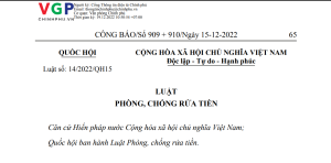 Giải thích từ ngữ trong Luật Phòng, chống rữa tiền