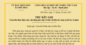 THƯ KÊU GỌI