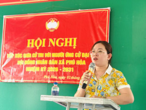 Ủy ban MTTQ Việt Nam xã Phú Hòa tổ chức Hội nghị tiếp xúc cử tri để các ứng cử viên đại biểu HĐND, nhiệm kỳ 2026-2031 tại đơn vị bầu cử số 2, ấp Phú Điền 5, xã Phú Hòa.