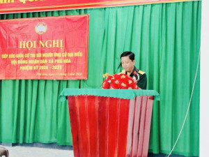 Hội nghị tiếp xúc cử tri để các ứng cử viên đại biểu HĐND gặp gỡ, tiếp xúc và vận động bầu cử theo đúng quy định của pháp luật tại ấp Phú Hòa 3