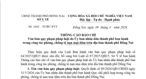 THÔNG CÁO BÁO CHÍ