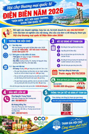 Triển khai đăng ký tham gia Hội chợ thương mại quốc tế Điện Biên năm 2026