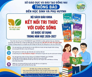 THÔNG BÁO VỀ VIỆC SỬ DỤNG SÁCH GIÁO KHOA NĂM HỌC 2026 – 2027