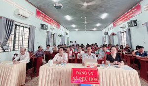 ĐẢNG ỦY XÃ PHÚ HÒA TỔ CHỨC HỘI NGHỊ HỌC TẬP, QUÁN TRIỆT NGHỊ QUYẾT SỐ 16-NQ/TW CỦA BỘ CHÍNH TRỊ