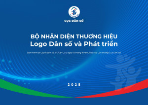 Bộ nhận diện thươnghiệu Dân số khi thiết kế pano hoặc các sản phẩm truyền thông ngoài trời.