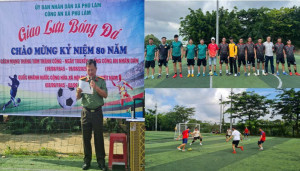 Sáng ngày 19/08/2025 tại sân bóng mini xã Phú Lâm, UBND xã Phú Lâm phối hợp cùng Công an xã Phú Lâm đã tổ chức trận giao lưu bóng đá