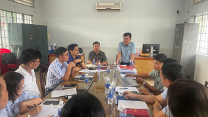 Ủy ban Kiểm tra Đảng ủy xã kiểm tra việc thực hiện nhiệm vụ...