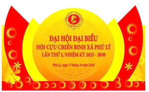 Chào mừng Đại hội đại biểu Hội Cựu chiến binh xã Phú Lý lần thứ I, nhiệm kỳ 2025-2030