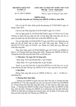 lịch tiếp công dân của HĐND