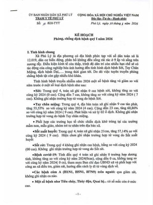 phòng dịch quý 1