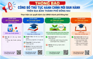 Quyết định công bố thủ tục hành chính của UBND thành phố Đồng Nai