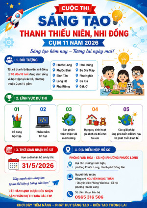 Cuộc thi Sáng tạo thanh thiếu niên, nhi đồng cụm 11 năm 2026