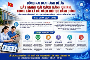 ĐỒNG NAI BAN HÀNH ĐỀ ÁN ĐẨY MẠNH CẢI CÁCH HÀNH CHÍNH, LẤY CẢI CÁCH THỦ TỤC HÀNH CHÍNH LÀM TRỌNG TÂM, XÂY DỰNG CHÍNH QUYỀN SỐ, CHÍNH QUYỀN THÔNG MINH