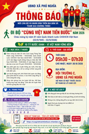 Chương trình đi bộ “Cùng Việt Nam tiến bước” năm 2026