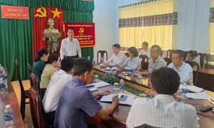Thường trực Đảng ủy xã Phước An làm việc với các cơ quan tham mưu giúp việc Đảng uỷ và Uỷ ban MTTQ xã