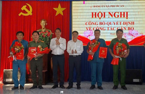 Xã Phước An: Công bố Quyết định về công tác cán bộ