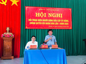 Hội nghị đối thoại trực tiếp giữa người đứng đầu cấp ủy Đảng, Chính quyền với Nhân dân (lần 1) năm 2025