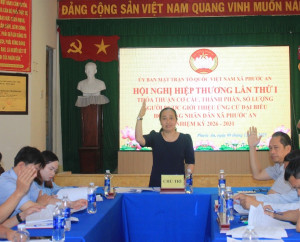 Hội nghị hiệp thương lần thứ nhất về cơ cấu, thành phần, số lượng đại biểu HĐND xã Phước An, nhiệm kỳ 2026 - 2031