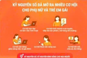 KỶ NGUYÊN SỐ – NHIỀU CƠ HỘI MỚI CHO PHỤ NỮ VÀ TRẺ EM GÁI