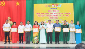 Xã Phước An tổ chức Hội nghị tổng kết công tác Mặt trận và các tổ chức chính trị - xã hội năm 2025