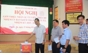 Hội nghị giới thiệu nhân sự Ủy viên, Phó Chủ nhiệm Ủy ban Kiểm tra Đảng ủy xã Phước An