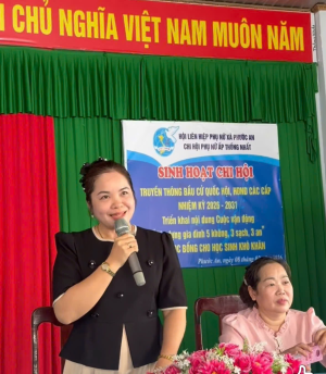 Tuyên truyền về bầu cử Đại biểu Quốc hội và HĐND các cấp nhiệm kỳ 2026–2031 và xây dựng gia đình hạnh phúc trong hội viên hội phụ nữ