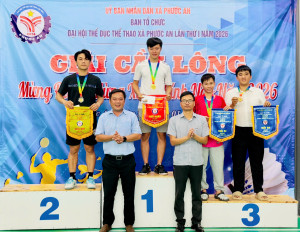 Bế mạc Giải Cầu lông Đại hội TDTT xã Phước An lần thứ I: Kịch tính đến phút chót, tìm ra những nhà vô địch xứng đáng