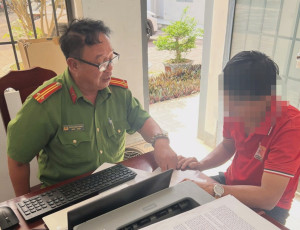 Công an xã Phước An xử phạt hành chính lần 2 đối với trường hợp vi phạm trên không gian mạng