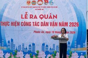 Xã Phước An: Trên 300 cán bộ, công chức, đoàn viên, thanh niên, lực lượng vũ trang và Nhân dân ra quân thực hiện công tác Dân vận năm 2026