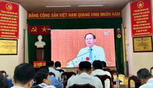 Cán bộ, đảng viên xã Phước An dự sinh hoạt chi bộ thường kỳ tháng 4-2026