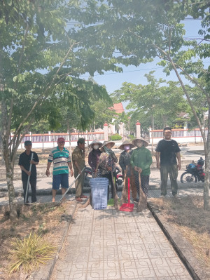 Xã Phước An triển khai tổng vệ sinh môi trường chào mừng dịp Lễ Giỗ Tổ Hùng Vương,  ngày  ngàu phóng Miền Nam 30/4 và Quốc tế lao động 1/5