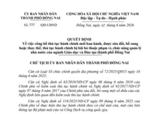 Phê duyệt quy trình điện tử giải quyết thủ tục hành chính mới ban hành lĩnh vực Trẻ em thuộc thẩm quyền giải quyết của ngành Y tế thành phố Đồng Nai