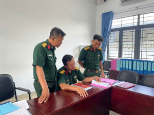 Ban chỉ huy phòng thủ khu vực 1 - Long Thành kiểm tra kết quả thực hiện nhiệm vụ quân sự, quốc phòng 6 tháng đầu năm 2026 tại xã Phước An