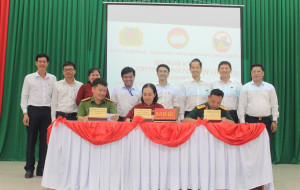 Ủy ban Mặt trận Tổ quốc Việt Nam xã ký kết chương trình phối hợp với Công an xã và Ban chỉ huy Quân sự xã giai đoạn 2026–2031