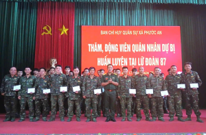 Xã Phước An thăm, động viên quân nhân dự bị huấn luyện năm 2026
