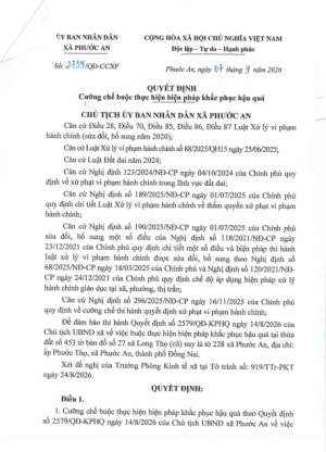 KHẮC PHỤC HẬU QUẢ