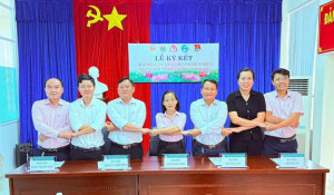 Ngân hàng Chính sách Xã hội Phước Long cùng các tổ chức Chính trị - Xã hội nhận uỷ thác cấp xã Tổ chức Lễ ký kết hợp đồng ủy thác cho vay hộ nghèo và các đối tượng chính sách khác