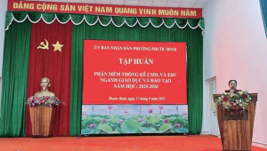 Tập huấn phần mềm thống kê CSDL và EDU trong ngành Giáo dục đào tạo năm học 2025-2026.