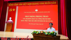 Ủy ban MTTQ Việt Nam phường phát động ủng hộ đồng bào bị thiệt hại do bão số 10